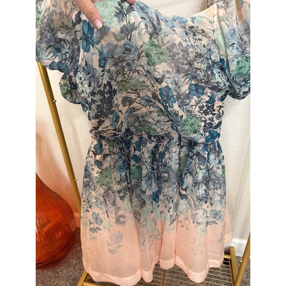 Anthropologie Let Me Be Flo Ruched Mini Dress 2X - Picture 4 of 9